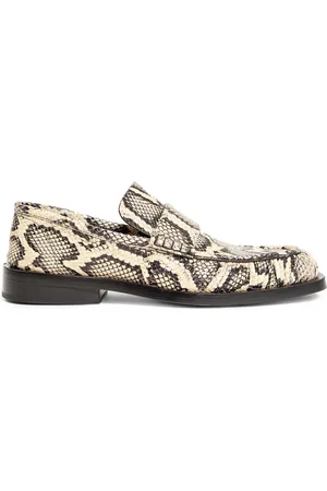 Jil Sander Schoenen, Heren, , 42 EU, Python Print Loafer met Blokhak