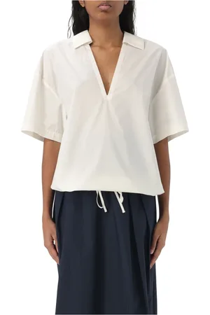 Woolrich Blouses & Shirts, Dames, Wit, M, Popeline Blouse Top