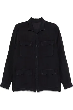 HERNO Jassen, Heren, Blauw, 2Xl, Blauwe Jas met Voorknoopsluiting