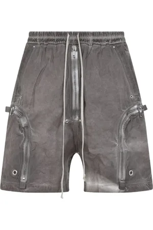 Rick Owens Korte broeken, Heren, Bruin, L, Katoen, Cargo Shorts Bruin Bauhaus Stijl