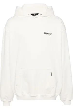 Represent Sweatshirts & Hoodies, Heren, Wit, M, Katoen, Hoodie met Logoprint