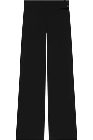 Courrèges Broeken, Dames, Zwart, XS, Zwarte Zijknopen Broek