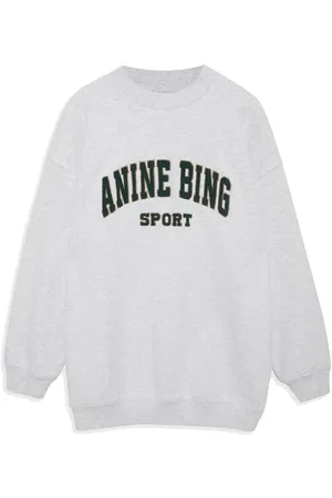 ANINE BING Sweatshirts & Hoodies, Dames, Grijs, S, Heather Grey Sweatshirt