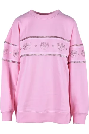 Chiara Ferragni Sweatshirts & Hoodies, Dames, Roze, S, Katoen, Katoenen Sweatshirt - Model: Felpa
