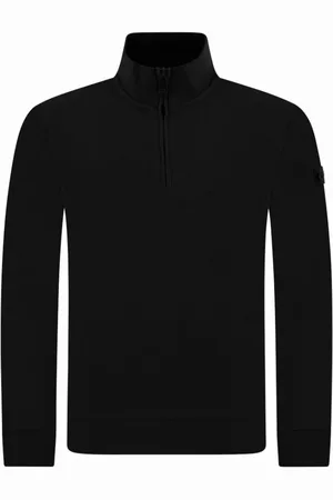 Peuterey Sweatshirts & Hoodies, Heren, Zwart, M, Half Zip Sweater in Zwart