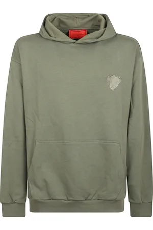 Vision Of Super Sweatshirts & Hoodies, Heren, Groen, L, Hoodie met vurig hartlogo