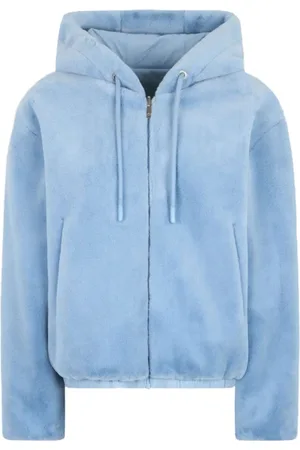 Moose Knuckles Jassen, Dames, Blauw, M, Nylon, Omkeerbare donsjas met capuchon