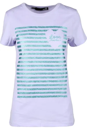 Moschino Tops, Dames, Paars, 2Xs, Katoen, Tshirt