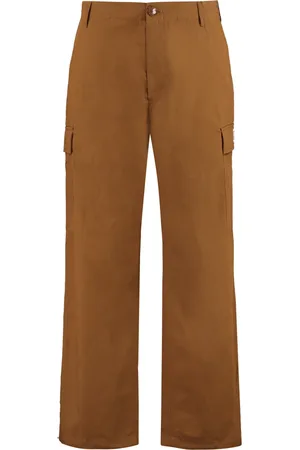 Kenzo Broeken, Heren, Bruin, M, Katoen, Cargo katoenen broek met verstelbare enkels