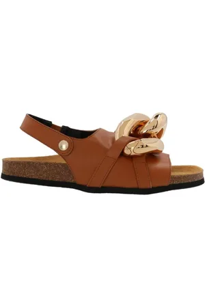 J.W.Anderson Schoenen, Dames, Bruin, 36 EU, Leer, Platte sandalen