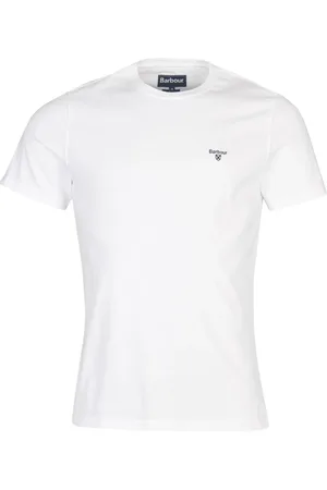 Barbour Tops, Heren, Wit, L, Katoen, Essentiële Sport T-shirt