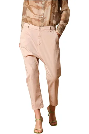 Masons Broeken, Dames, Roze, M, Katoen, Poederroze Wortel Fit Chino Broek