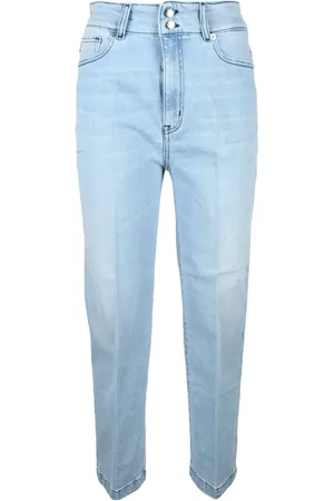 Moschino Jeans, Dames, Blauw, W27, Katoen, Slim-fit Jeans