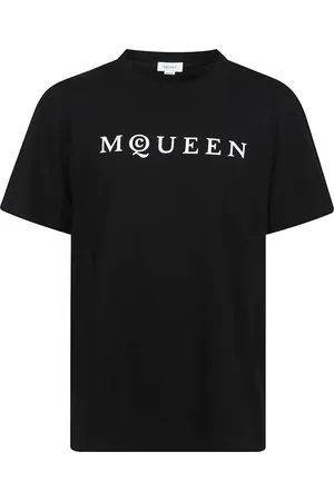 Alexander McQueen Tops, Heren, Zwart, S, Katoen, Casual Katoenen T-shirt