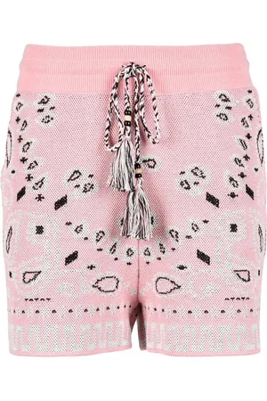 Alanui Korte broeken, Dames, Roze, S, Katoen, Roze korte broek voor vrouwen
