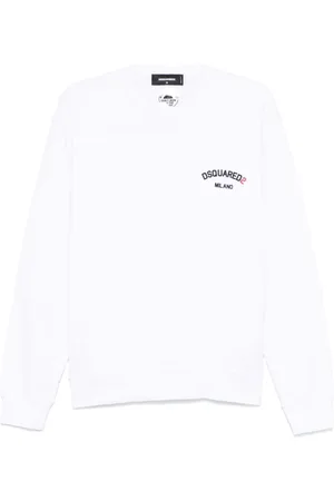 Dsquared2 Truien, Heren, Wit, L, Witte Sweaters voor Mannen