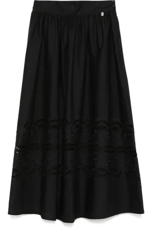 Liu Jo Rokken, Dames, Zwart, L, Katoen, Chique Katoenen Rok