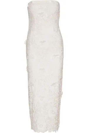 ROTATE Kleedjes, Dames, Wit, M, Polyester, Witte Polyester Jurk