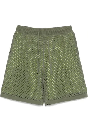 Kenzo Korte broeken, Heren, Groen, L, Groene Elastische Trekkoord Shorts