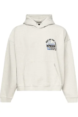 Represent Sweatshirts & Hoodies, Heren, , S, Katoen, Witte Katoenen Hoodie met Print