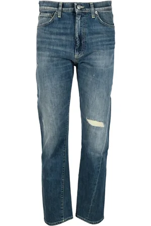 Dondup Jeans, Dames, Blauw, W29, Katoen, Twisted Rits Jeans