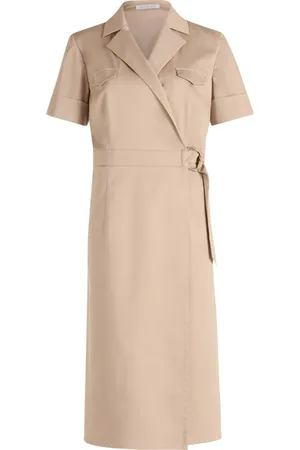 Betty & Co Kleedjes, Dames, , M, Leer, Wikkeljurk met kraag