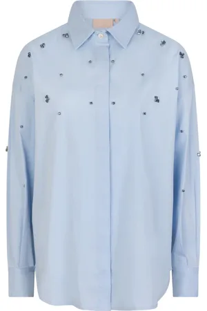 Josh V Blouses & Shirts, Dames, Blauw, M, Lova Blouse in Lichtblauw