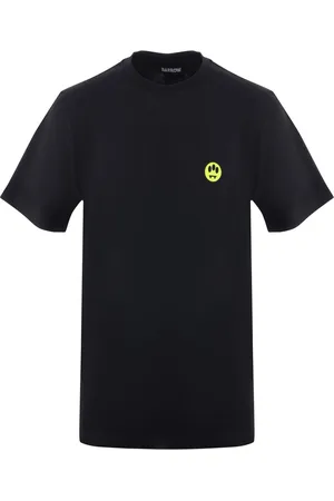 BARROW Tops, Heren, Zwart, L, Katoen, Zwarte katoenen T-shirt met print