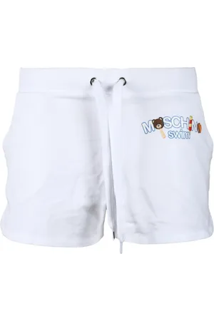 Moschino Korte broeken, Dames, Wit, S, Katoen, Korte Shorts