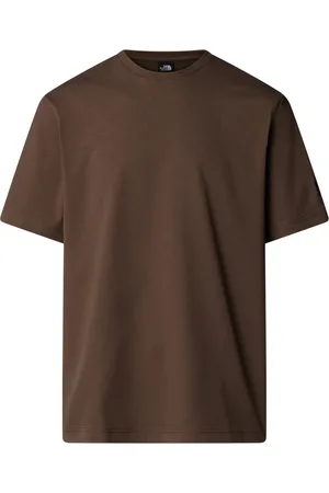 The North Face Tops, Heren, Bruin, S, Katoen, Logo Detail Katoenen Tee
