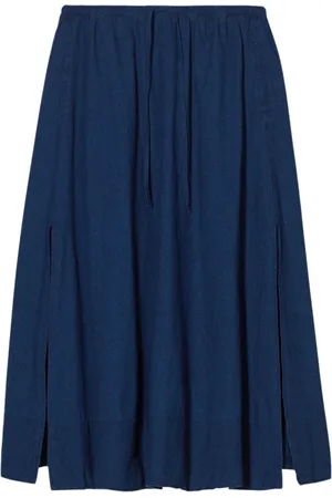 Closed Kleedjes, Dames, Blauw, L, Navy Split Rok