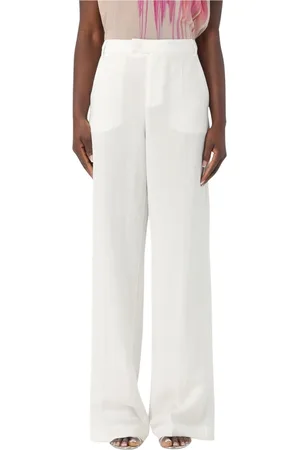 BLUMARINE Broeken, Dames, Wit, S, Gewassen Gab Broeken