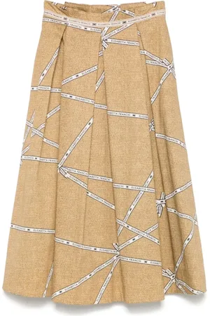 Elisabetta Franchi Rokken, Dames, , M, Geplooide Rok met Zijrits