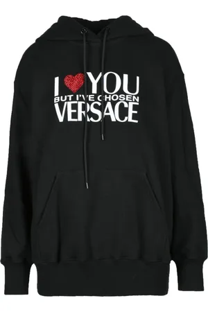 VERSACE Sweatshirts & Hoodies, Dames, Zwart, XS, Katoen, Maglia