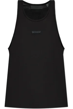 FEAR OF GOD Tops, Dames, Zwart, 2Xs, Katoen, Top met logo