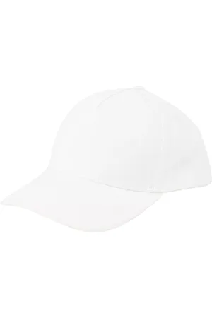 Palm Angels Accessoires, Dames, Wit, ONE Size, Katoen, Witte pet met klep Stijlvol
