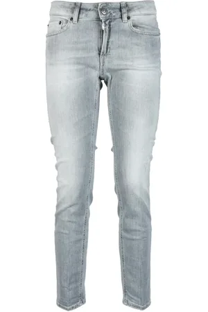 Dondup Jeans, Dames, Grijs, W31, Katoen, Slim-fit Jeans