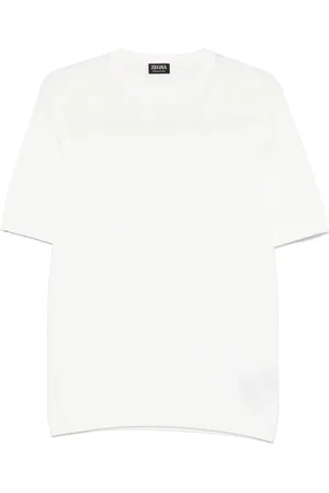 Ermenegildo Zegna Tops, Heren, , M, Katoen, Klassiek Katoenen T-Shirt