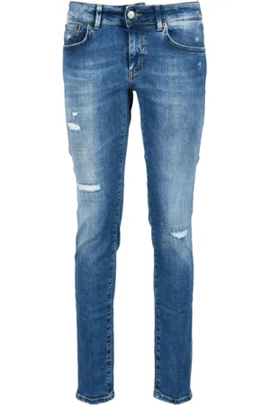 Dondup Jeans, Dames, Blauw, W29, Katoen, Gaia Rits Jeans
