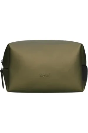 Rains Tassen, unisex, Groen, ONE Size, Polyester, Kleine waterdichte toilettas met rits