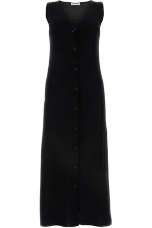 Jil Sander Kleedjes, Dames, Zwart, S, Katoen, Maxi Kleedjes