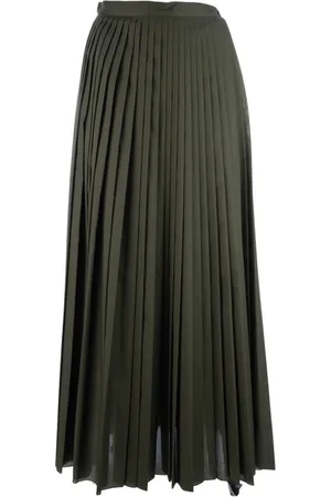 Fabiana Filippi Rokken, Dames, Groen, S, Elegante Gonne Jurk voor Vrouwen