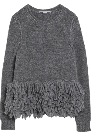 Stella McCartney Truien, Dames, Grijs, M, Wol, Ronde Hals Shirt