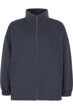 Fendi Jassen, Heren, Blauw, L, Stijlvolle Jassen voor Mannen