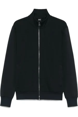 HUGO BOSS Sweatshirts & Hoodies, Heren, Blauw, XL, Sportieve Navy Blauwe Jas