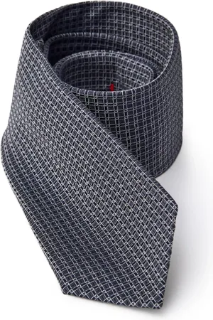 Jil Sander Accessoires, Heren, Grijs, ONE Size, Klassieke Geometrische Zijden Stropdas