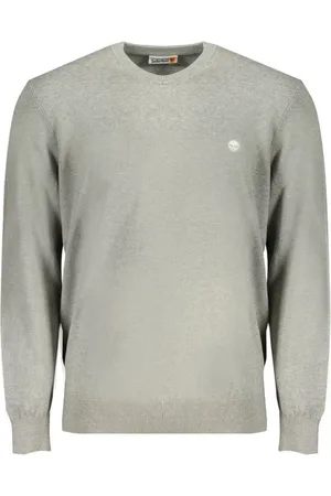 Timberland Truien, Heren, Grijs, S, Katoen, Grijze Katoenen Logo Longsleeve Shirt