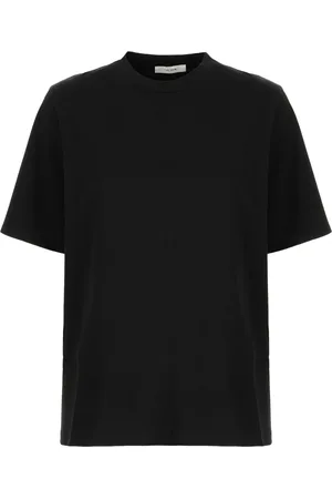 The Row Tops, Dames, Zwart, S, Katoen, Casual Katoenen T-Shirt