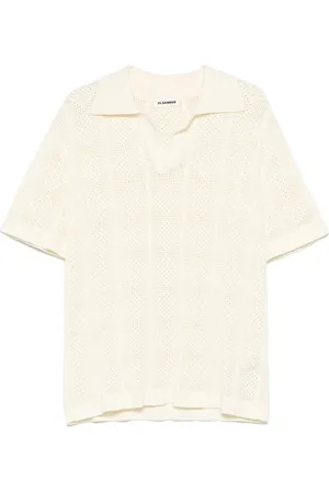 Jil Sander Tops, Heren, Wit, M, Katoen, Witte Polo Shirts en Polos