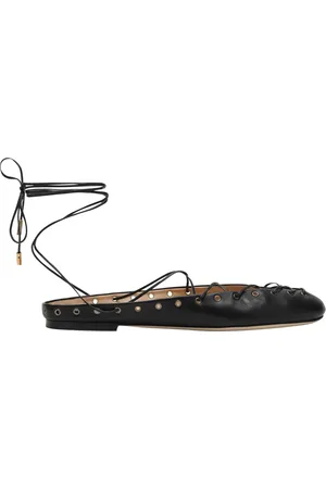 Chloé Schoenen, Dames, Zwart, 40 EU, Ronde Neus Ghillies Ballerina Schoenen